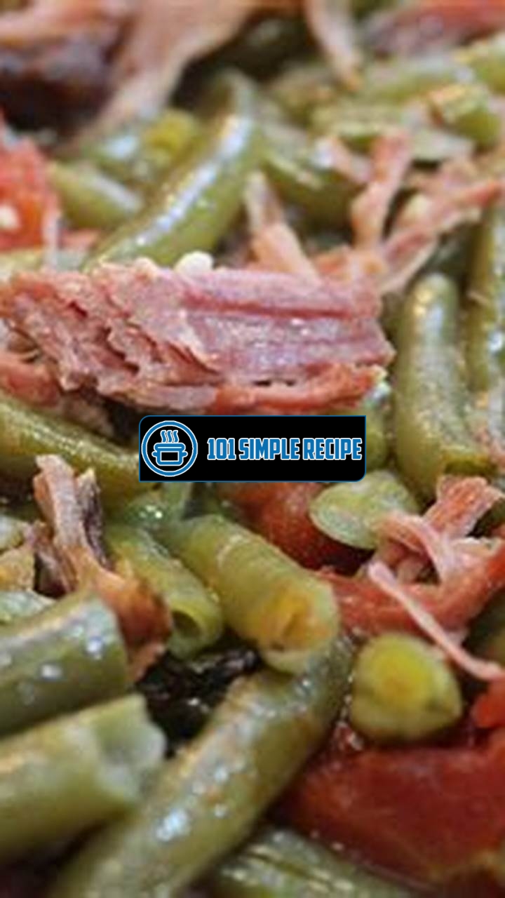 Southern Style Green Beans with Smoked Turkey | 101 Simple Recipe
