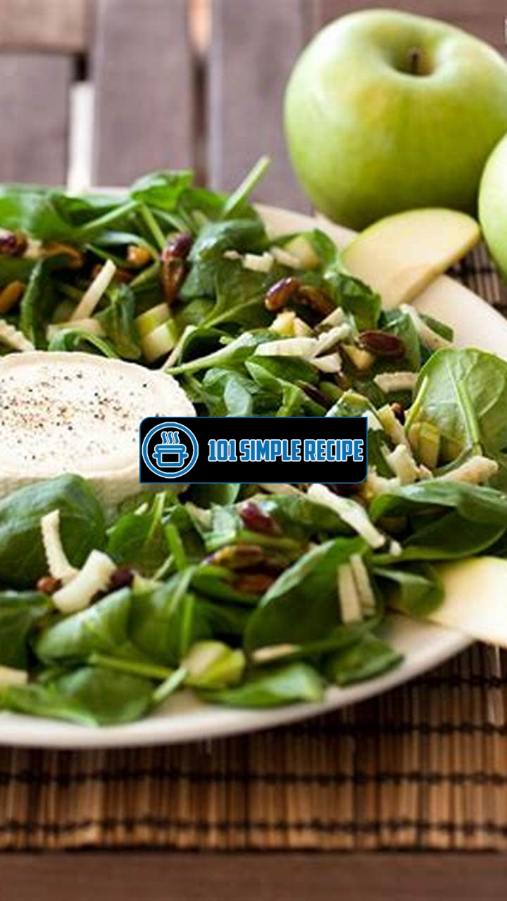 Delicious Spinach Apple Goat Cheese Salad | 101 Simple Recipe