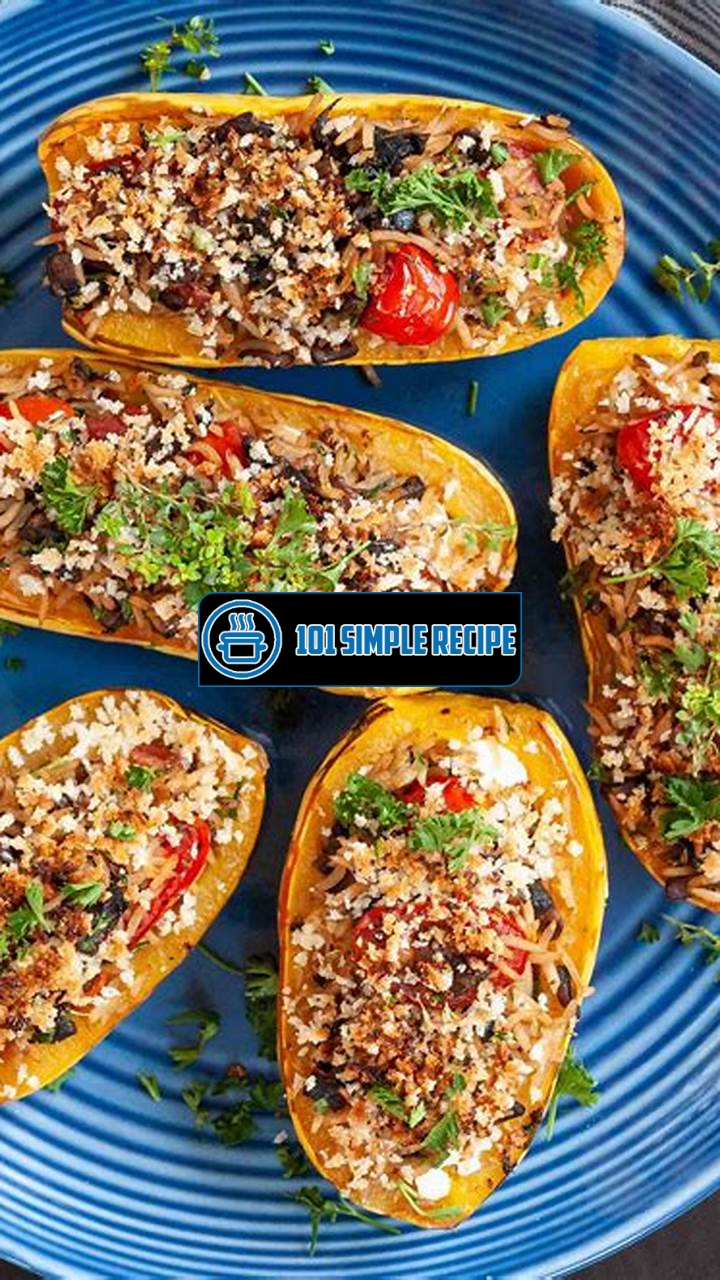 Delicious and Savory Stuffed Delicata Squash with Pancetta and Goat Cheese | 101 Simple Recipe