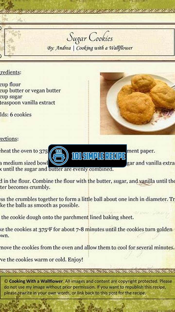 Delicious Sugar Cookies Recipe Collection | 101 Simple Recipe