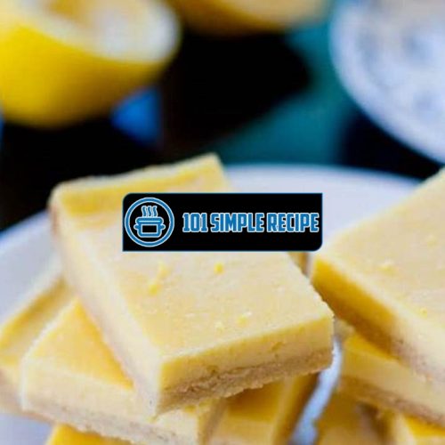 Delicious and Healthy Sugar-Free Lemon Bars | 101 Simple Recipe