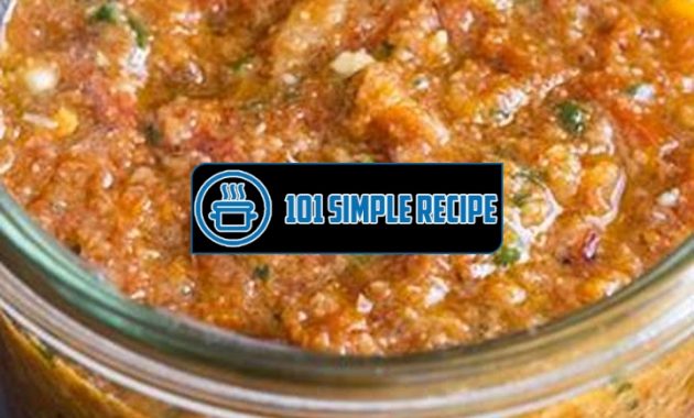Delicious UK Sun Dried Tomato Pesto Recipe | 101 Simple Recipe