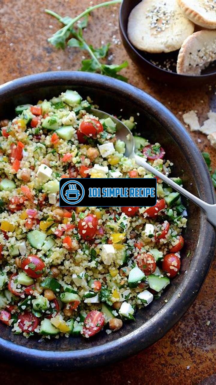 Delicious Tabouleh Salad with Bulgur Wheat | 101 Simple Recipe