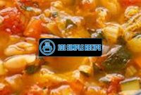 Delicious Vegetarian Minestrone Soup Recipe UK | 101 Simple Recipe