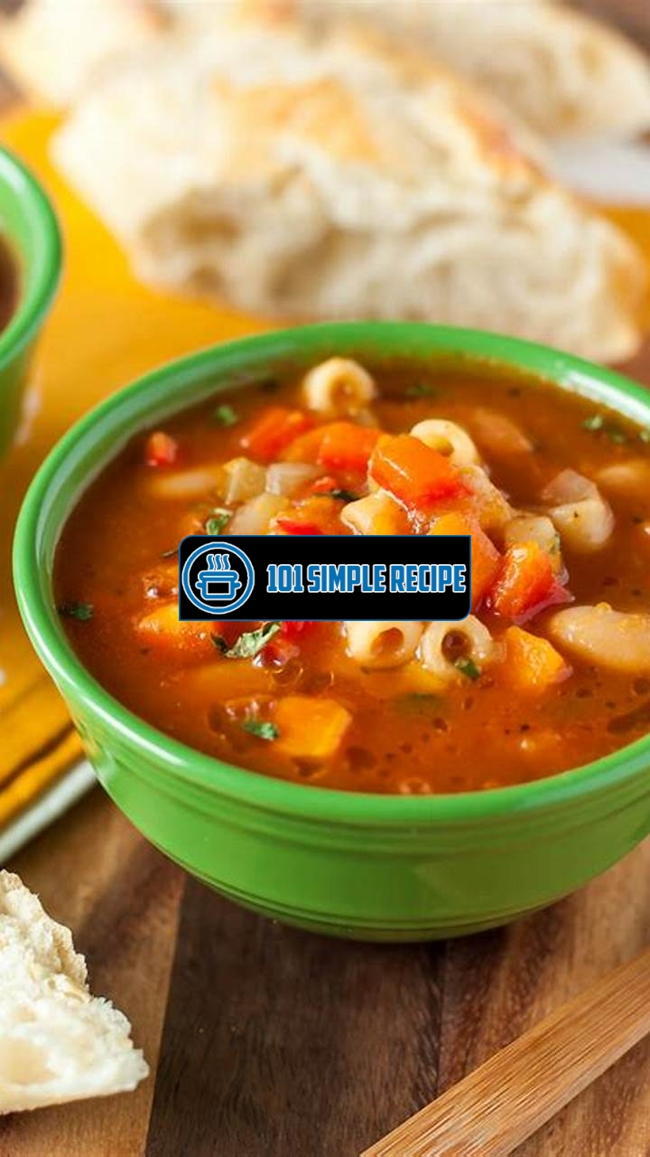 Delicious Vegetarian Minestrone Soup Recipe | 101 Simple Recipe