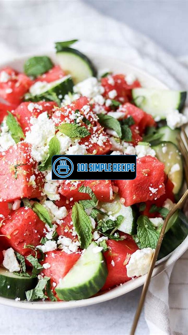 Delicious Watermelon Salad Recipes with Blue Cheese | 101 Simple Recipe