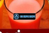 Indulge in Delicious Weight Loss Juice Recipes in Tamil | 101 Simple Recipe