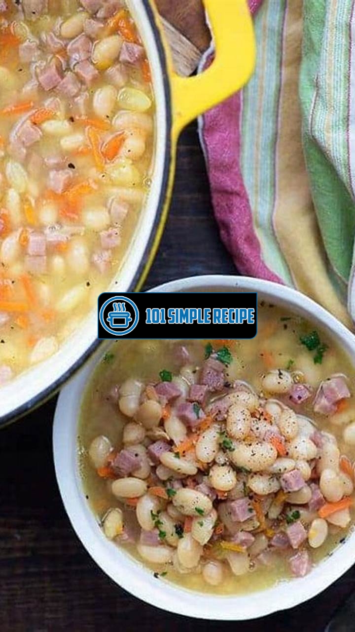 Deliciously Low-Calorie White Bean and Ham Soup | 101 Simple Recipe