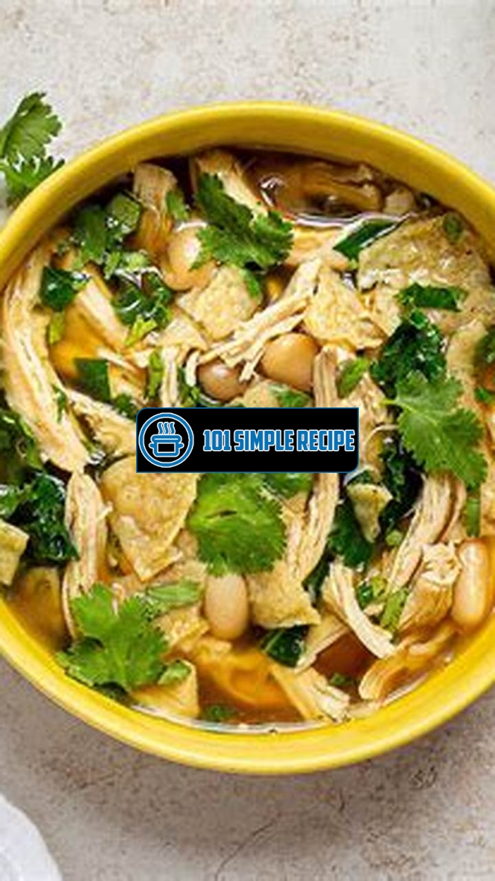 Delicious and Hearty White Bean Chicken Tortilla Soup | 101 Simple Recipe