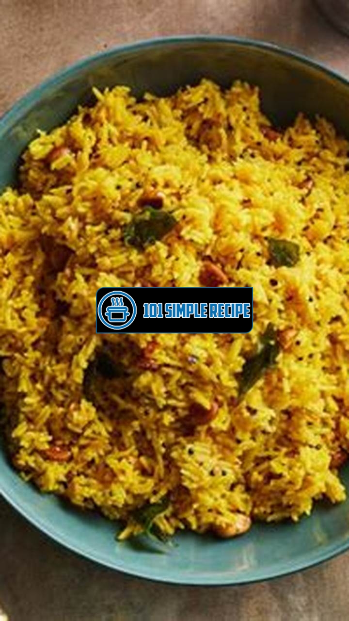 Delicious Indian Style Yellow Rice Recipe | 101 Simple Recipe